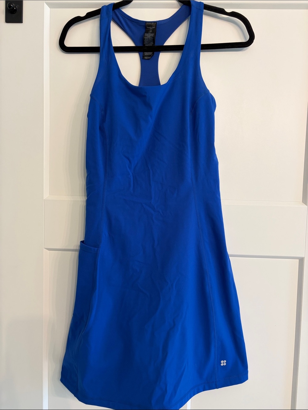 Women’s Royal Blue Racerback Dress with Side Pocket- Sweaty Betty Romper size-XS